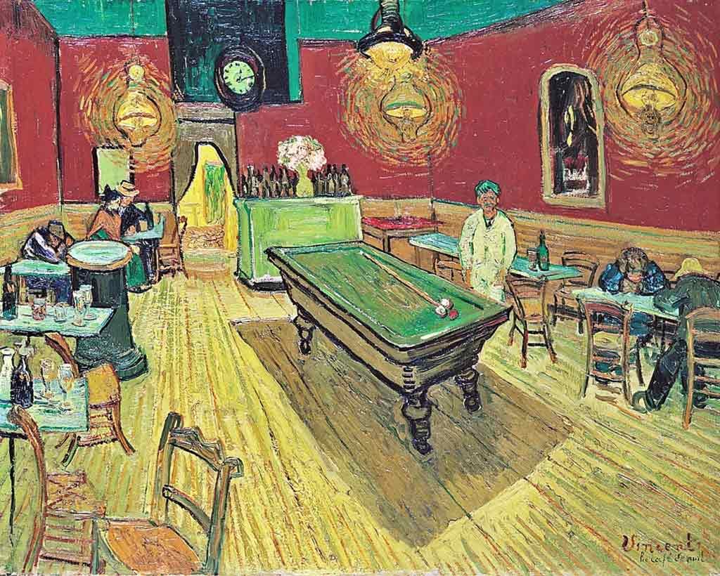 The Night Cafe by Van Gogh. One of the most often re-told story of tragedy and genius.
