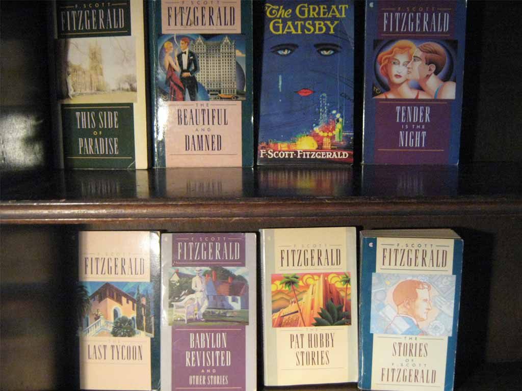 The covers of Fitzgerald's works.